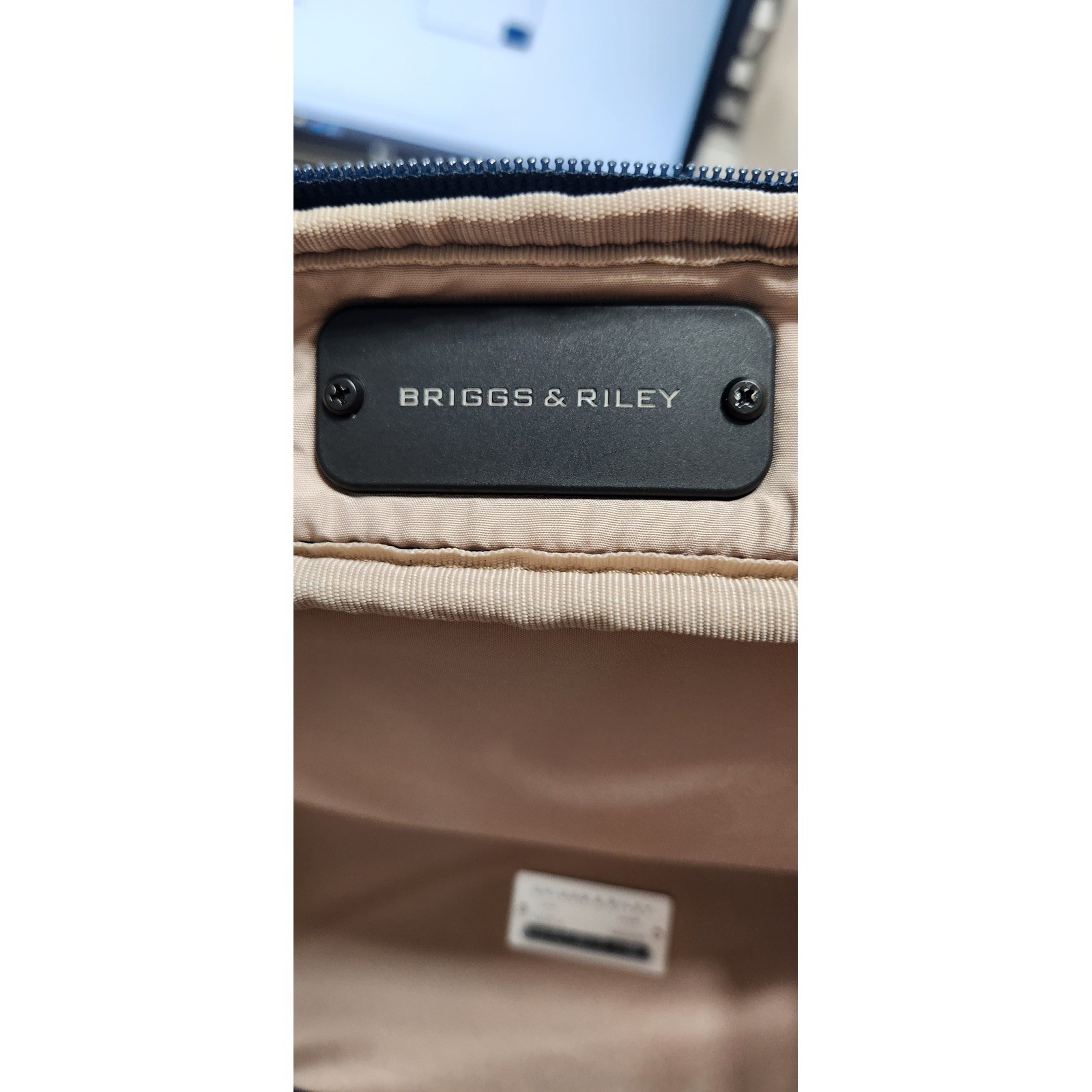 Briggs & Riley WideMouth Cargo Backpack Navy Blue Laptop Bag KK527-5