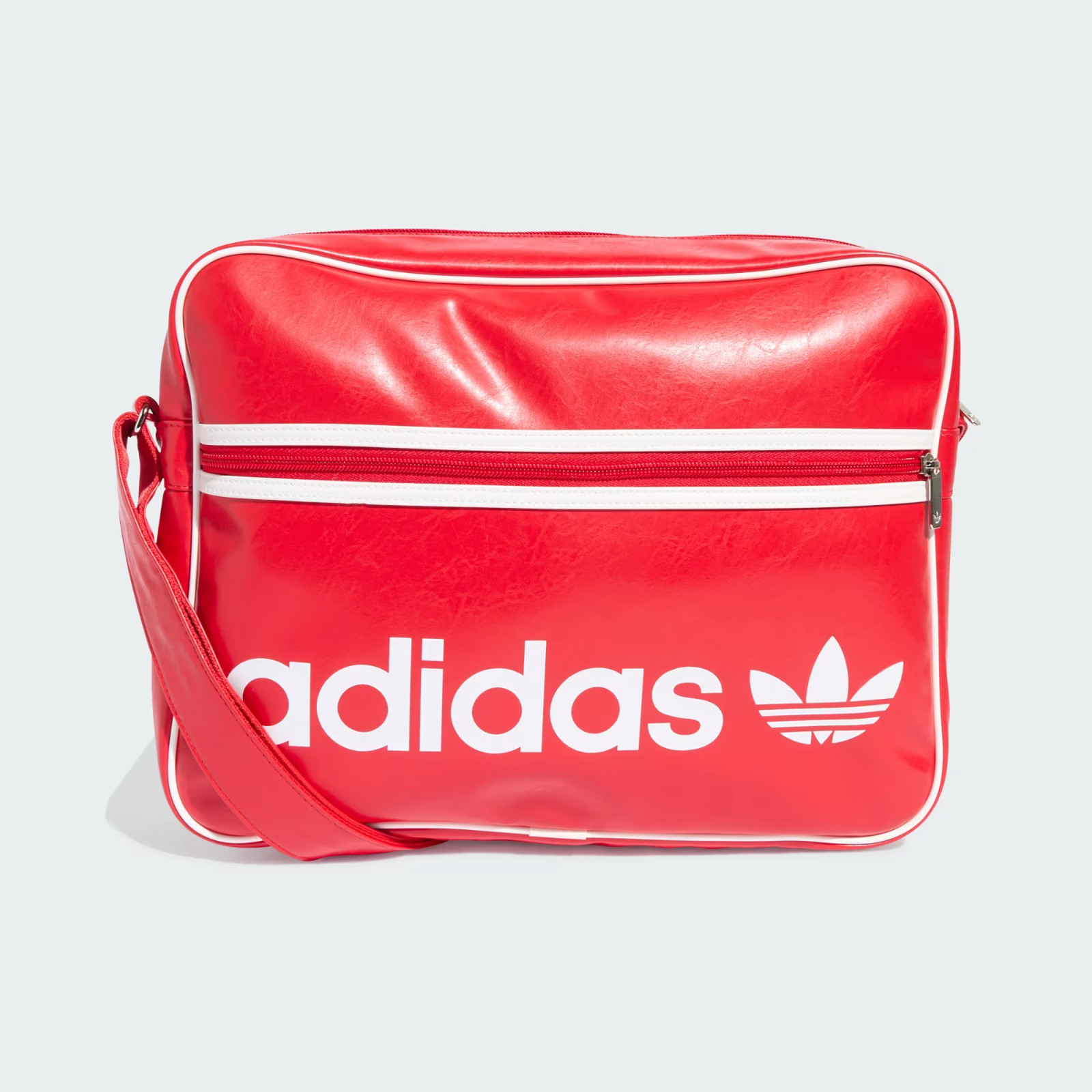 Adidas Unisex OG Airliner Red/White Logo Shoulder Messager Bag 4″X15.25″X11.75″