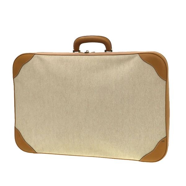 HERMES Leather Trunk Business bag Travel Suit Bag 1993 Vintage W:56×H:36×D:17.5