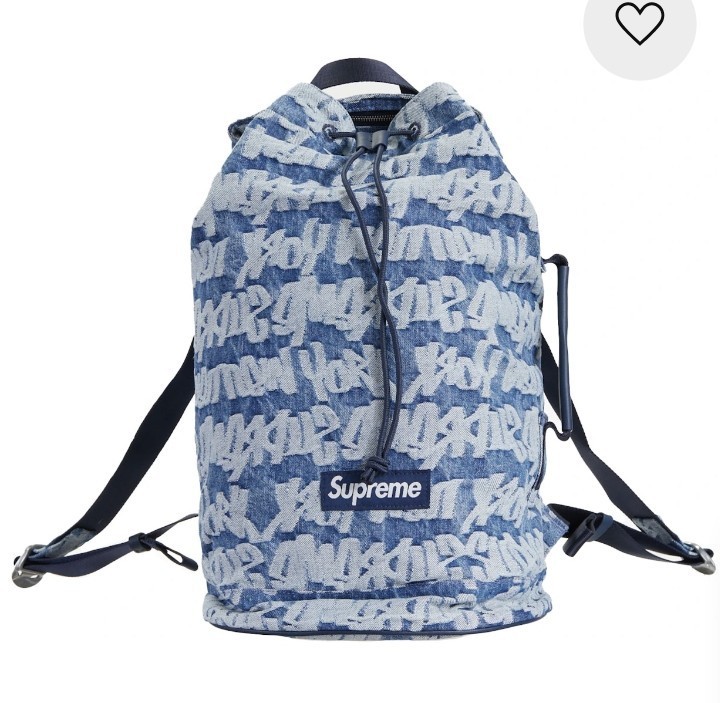 2022 Supreme Fat Tip Jacquard Denim Backpack ‘Blue’