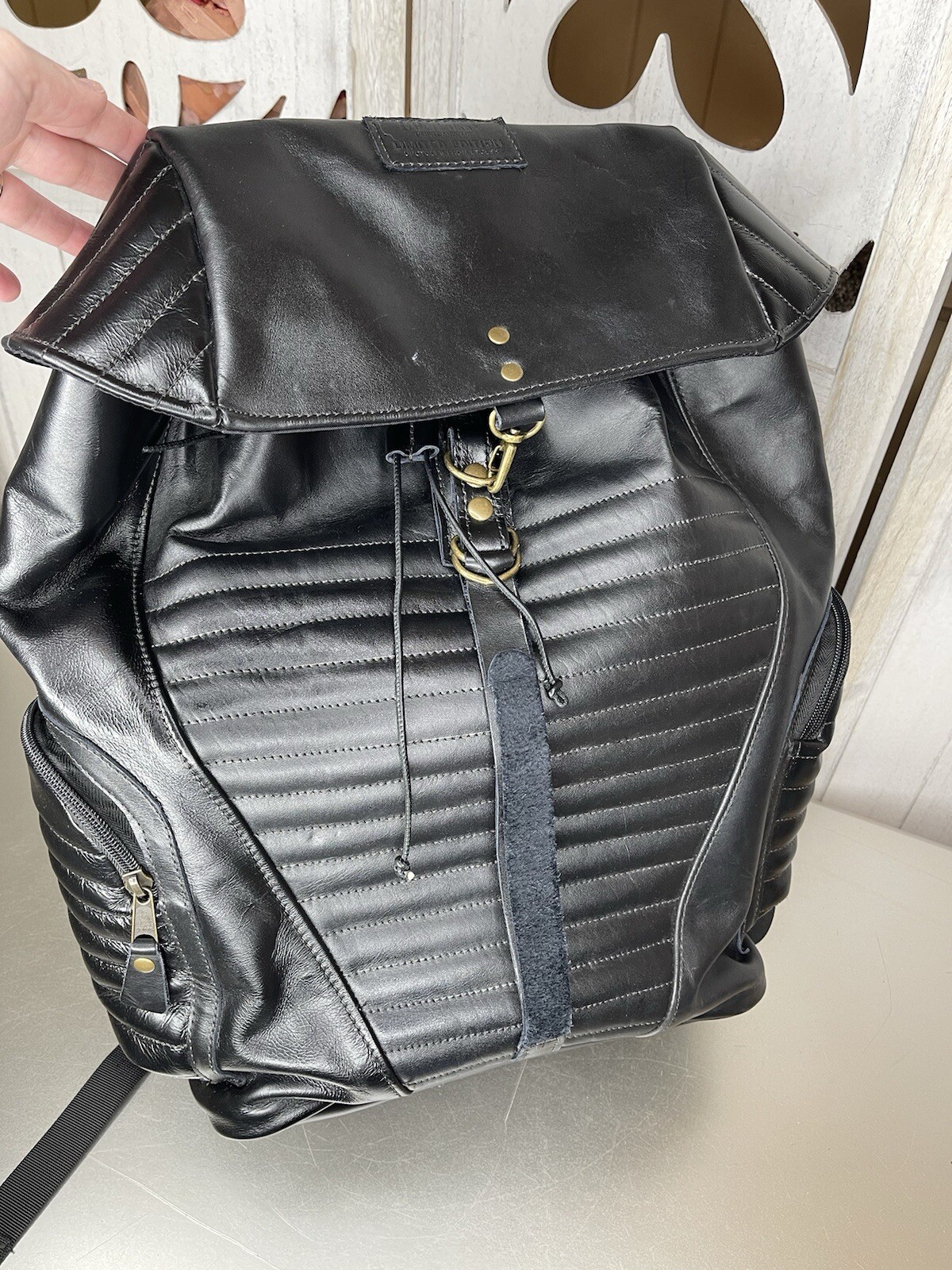 Looptworks Loopt Portland Limited Edition Black Recycled Leather Backpack Bag