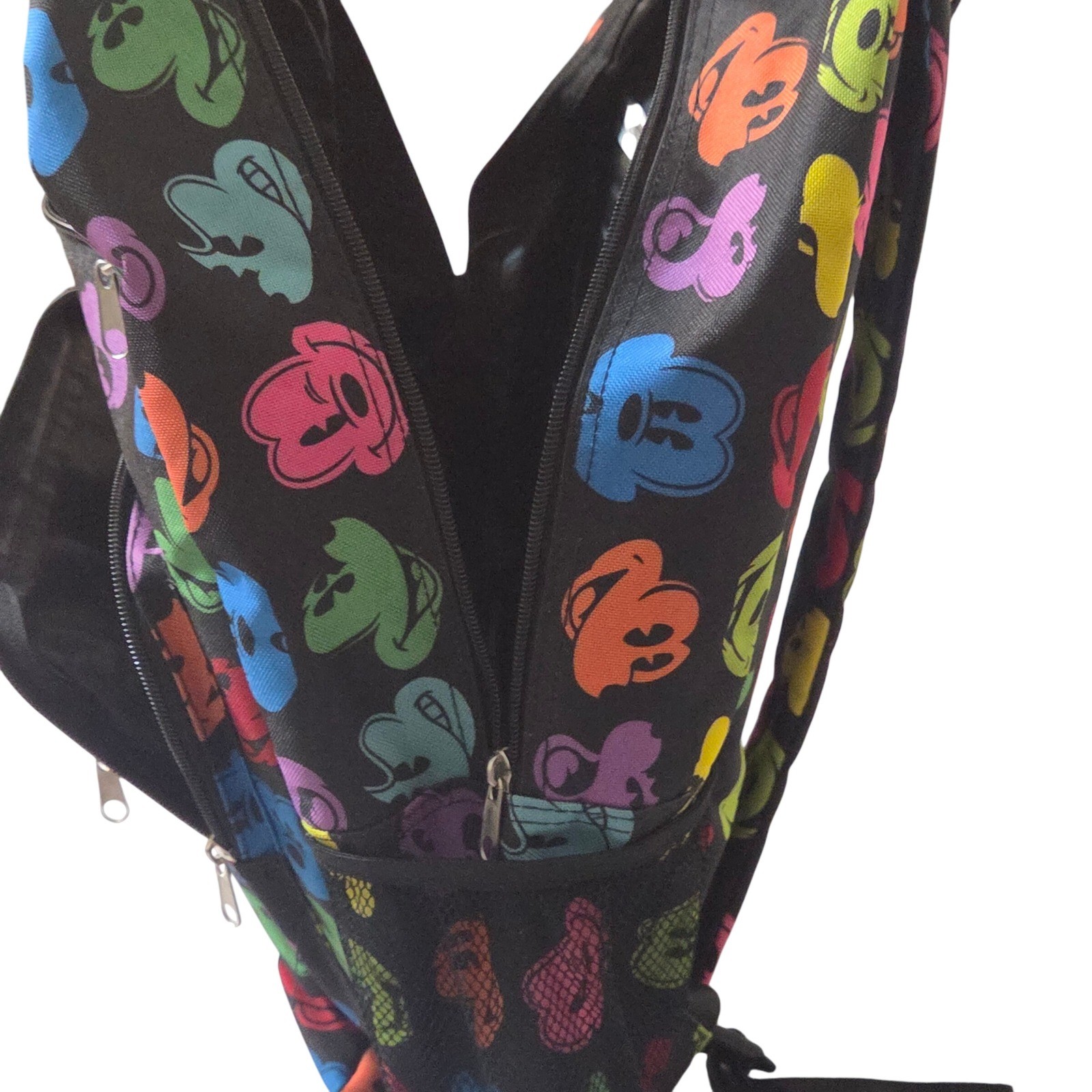 Disney Backpack Black Mickey Mouse All Over Print Walt Disney World Bag