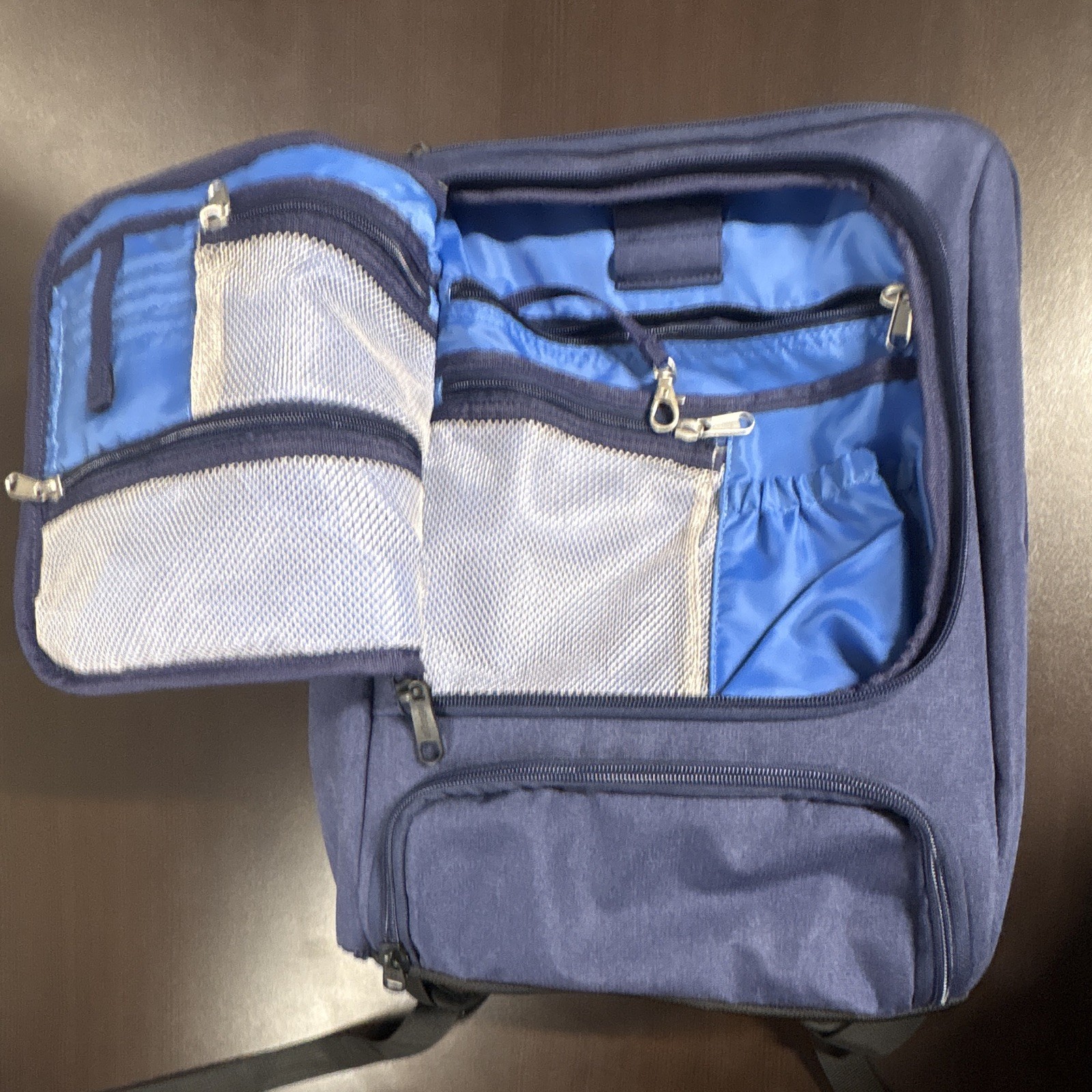 EBags Blue Medium Backpack Unisex Adults Zip Closure with Outer Pockets Travel