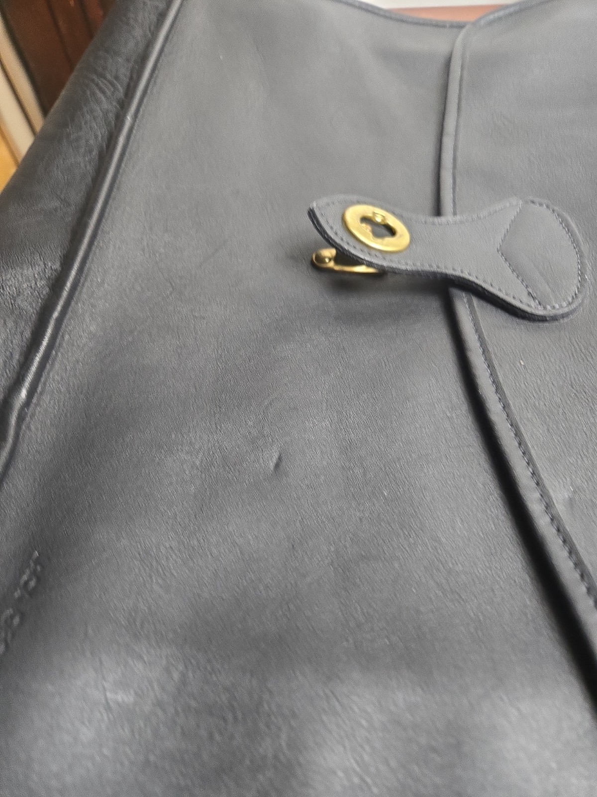 JACK GEORGES Vintage Briefcase Leather Black