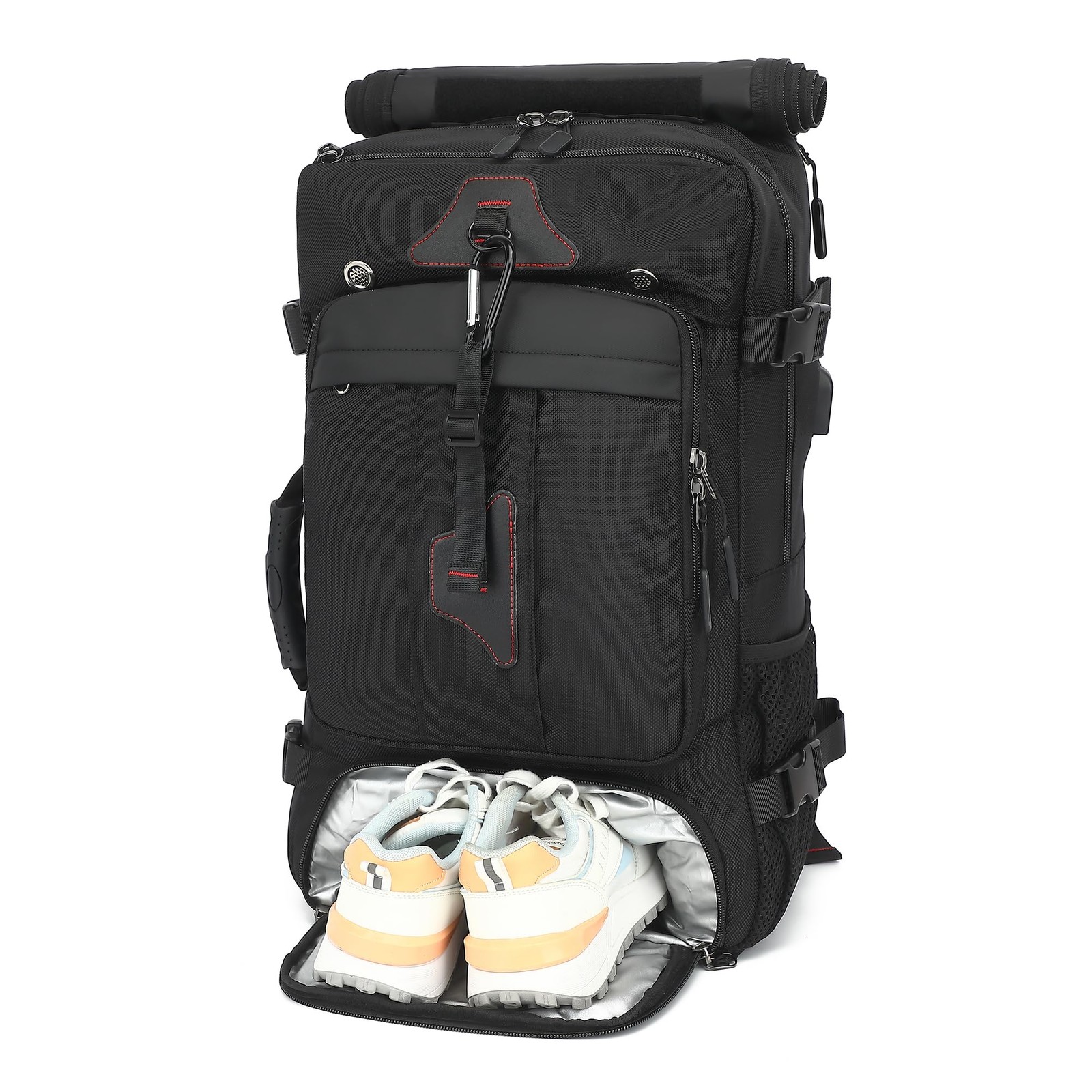 60L Large Travel Backpack with Shoe Compartment, Convertible Utility Backpack…