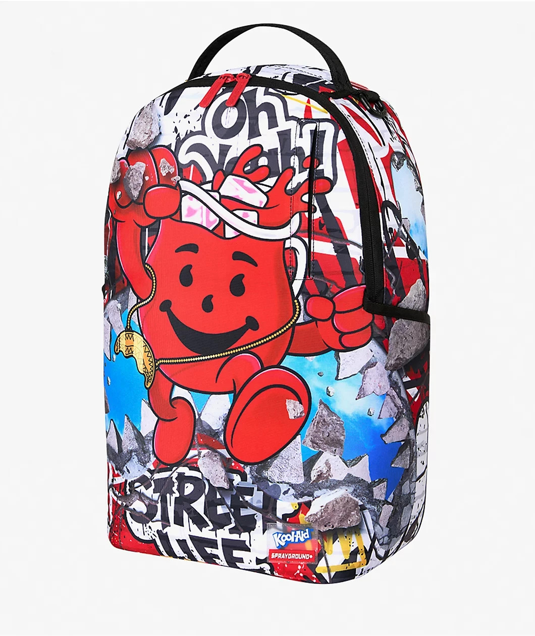 Sprayground x Koolaid Man Street Backpack🔥New Black Bookbag Large School Bag