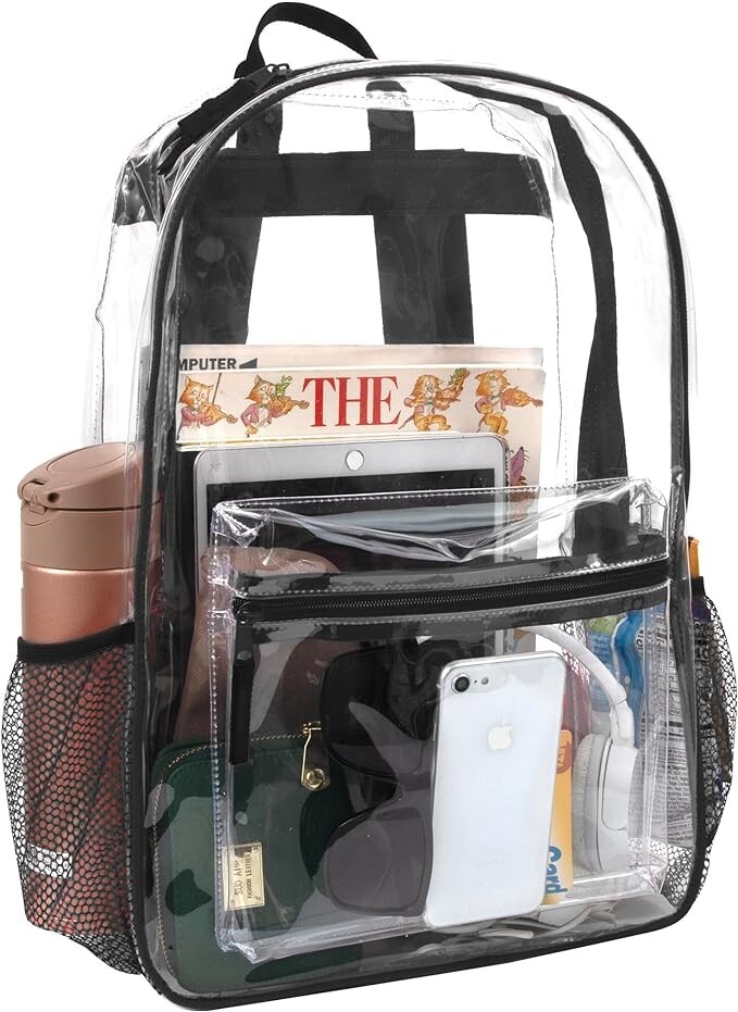 Trail maker Clear Backpack Heavy Duty with Padded Straps
