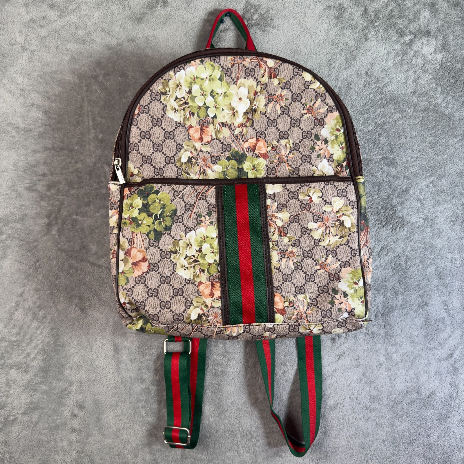 Gucci GG Supreme Tian Floral Bird Backpack