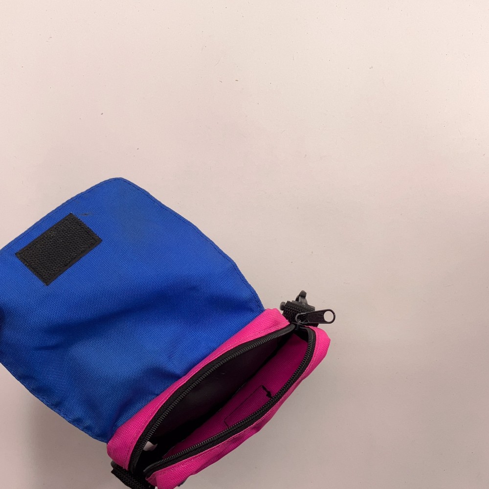 Retro Eastsport neon color block small pouch