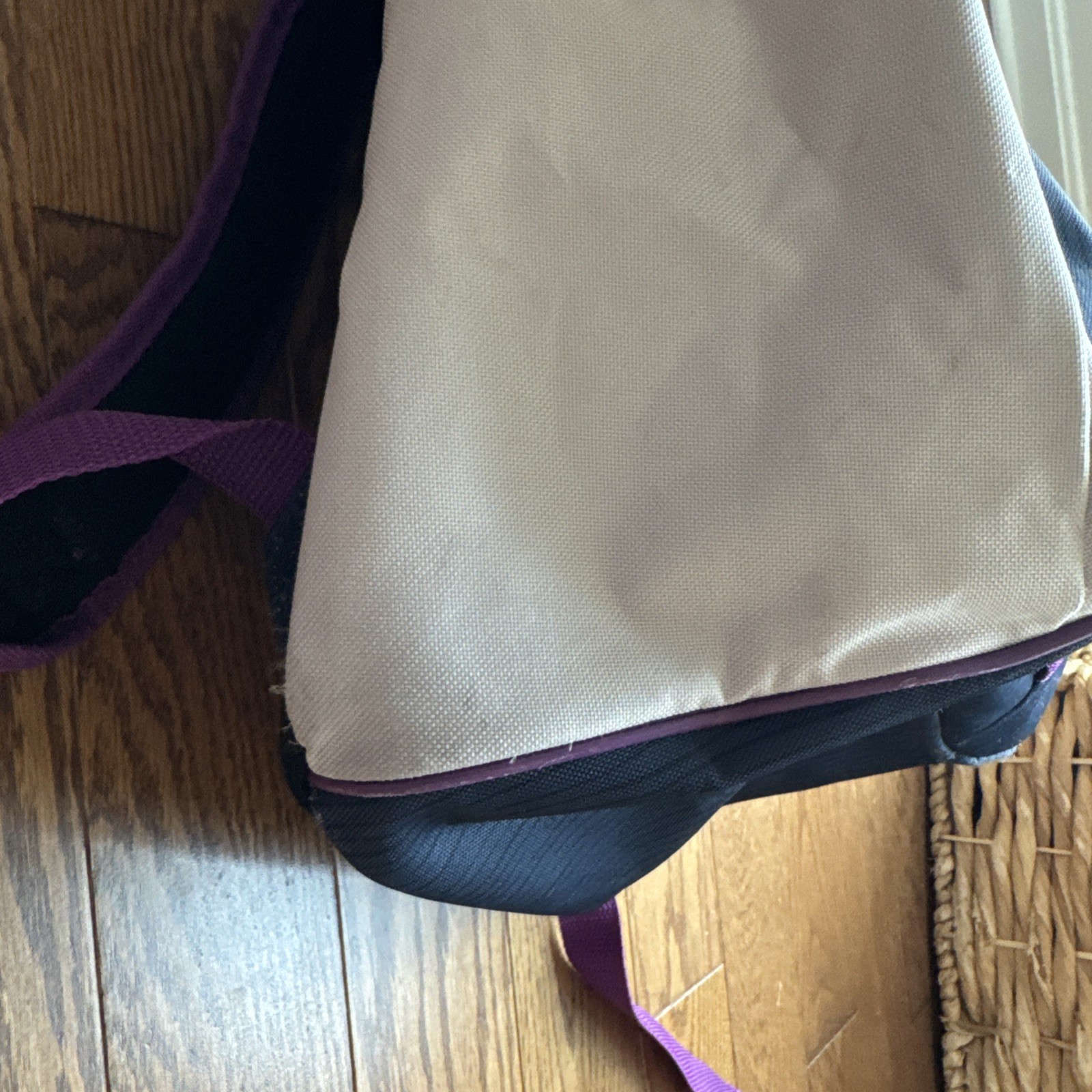 Doterra Backpack Gray Purple White Adjustable Straps Zippered Pockets Rare Large