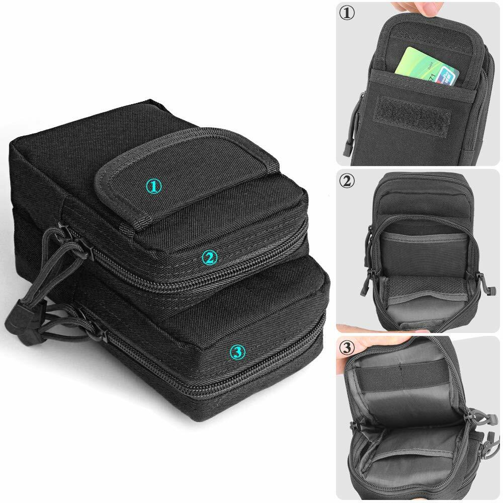 Tactical Molle Pouch EDC Multi-purpose Belt Waist Pack Bag Utility Phone Pocket