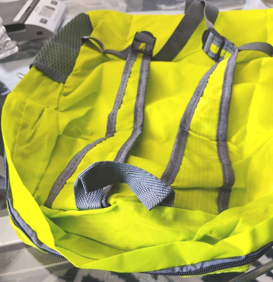 No Brand Foldable Backpack Lightweight Travel Book Bag Bright Lime Preloved
