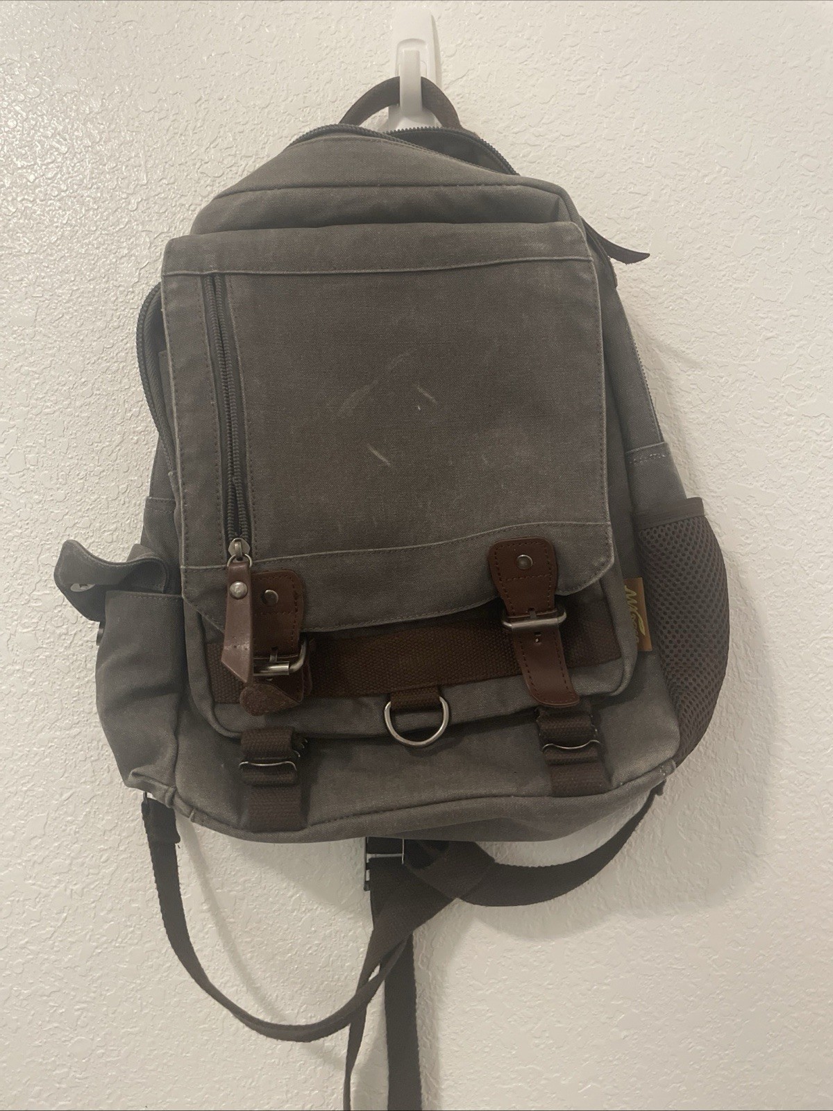 Unisex Canvas Convertible Backpack Rucksack Pack Sling Work Dad Bag Travel