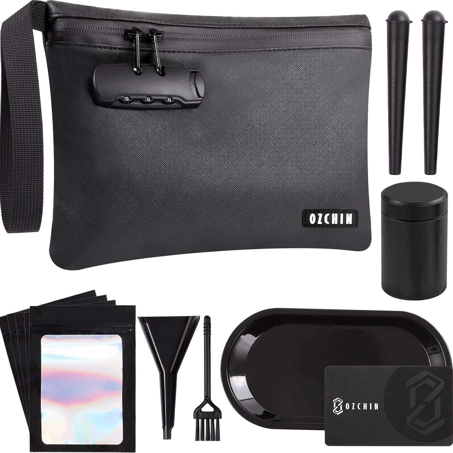 Smell Proof Bag with Lock PU Leather Travel Storage Case Odor Control 10×7 Gift