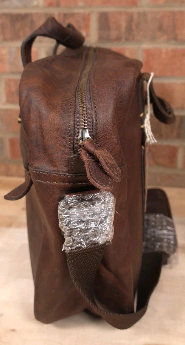 Buffalo Jackson Trading Co. Walker Leather Duffle Bag Vintage Oak