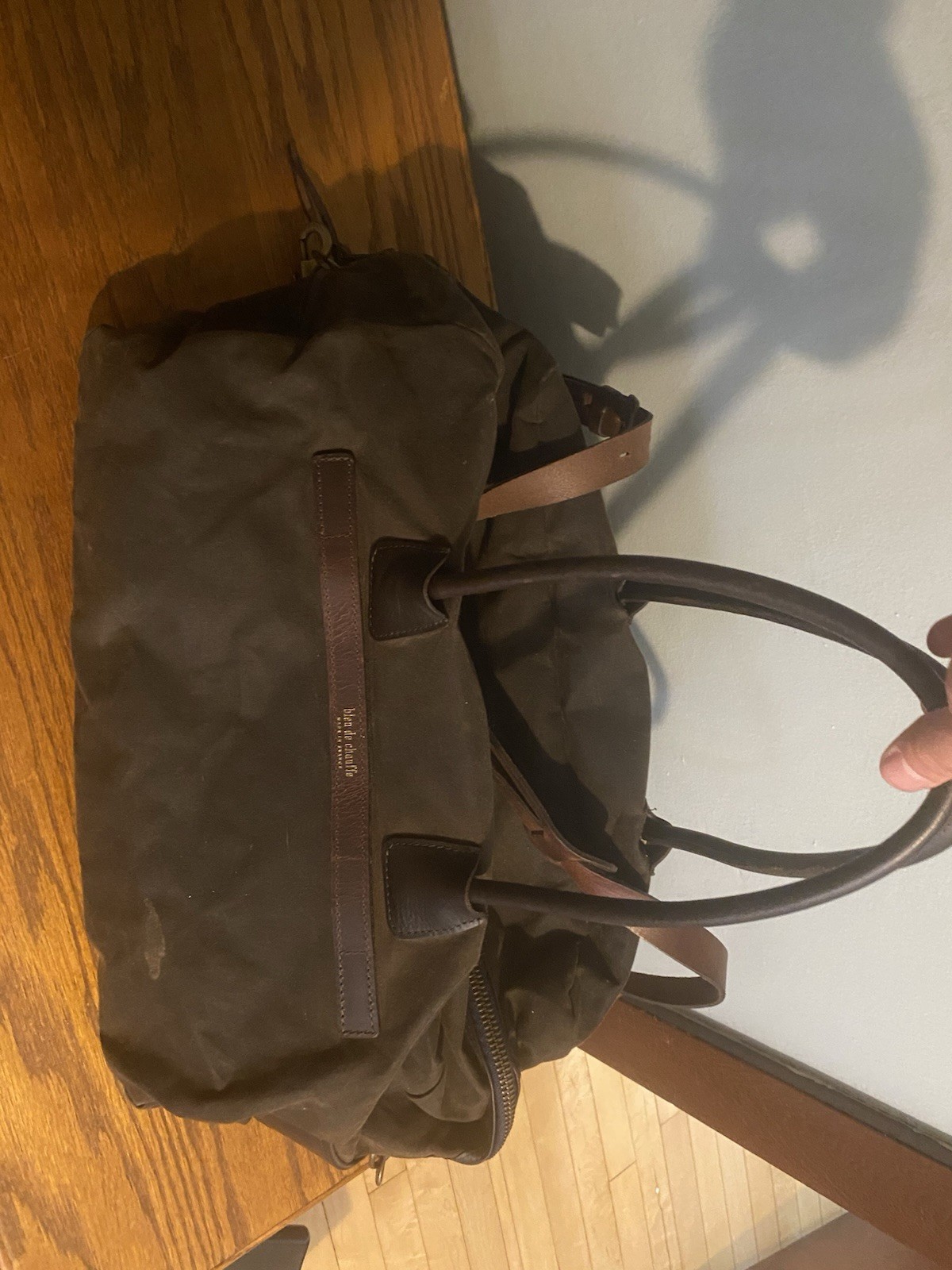 Bleu De Chauffe Zephir travel bag – Olive Waxed Canvas Leather 30L