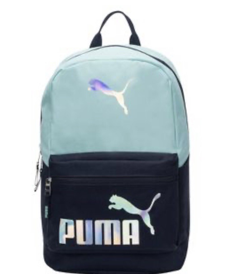 PUMA Intersect 18.5 in Backpack Laptop Bottle Pocket Unisex Blue Black NEW