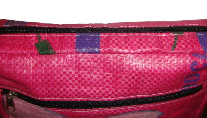 Recycled Fish Feed Shoulder Bag Small Hand Made in Cambodia Fairtrade!