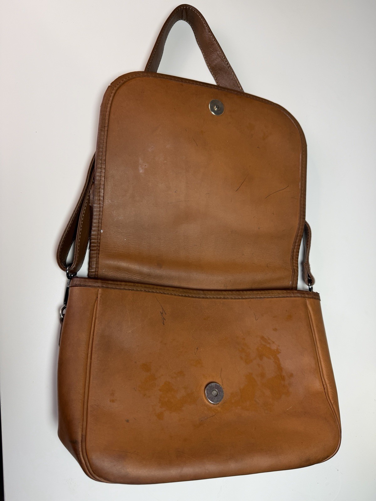 King Ranch Top Leather Small Bag Brown Crossbody Western USA.