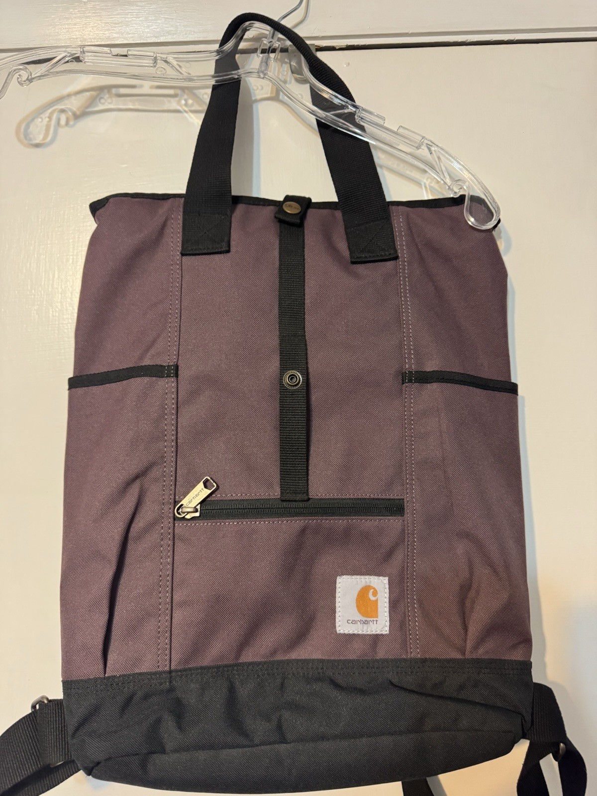 Carhartt Convertible Legacy Hybrid Backpack Tote Bag – Purple w/ Black Trim NWOT