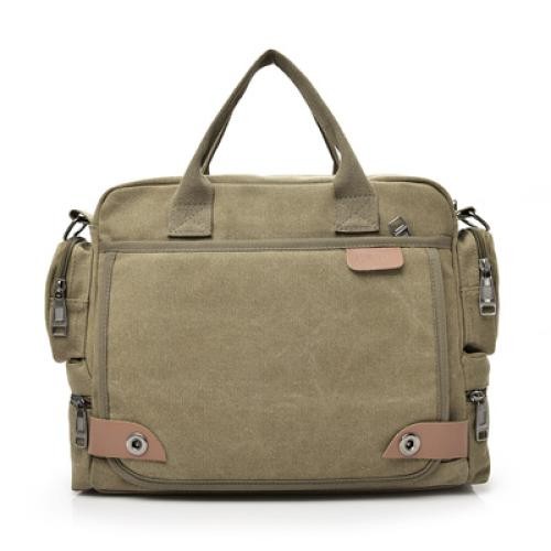Men Canvas Crossbody Bag Messenger Shoulder Satchel Travel Handbag Large Grey