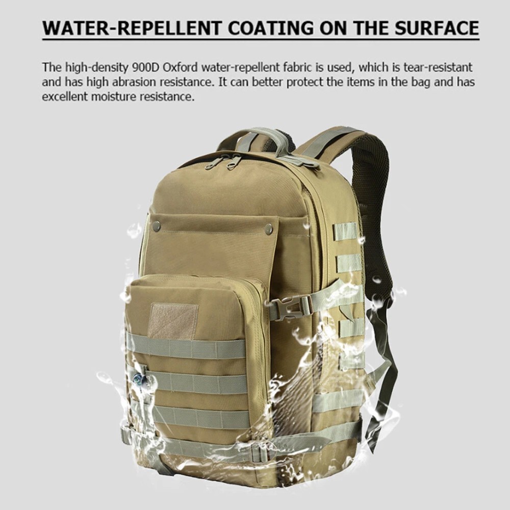 Tactical Backpack Assault Pack 41L Molle Hunting Rucksack Hiking Daypack Key Bag