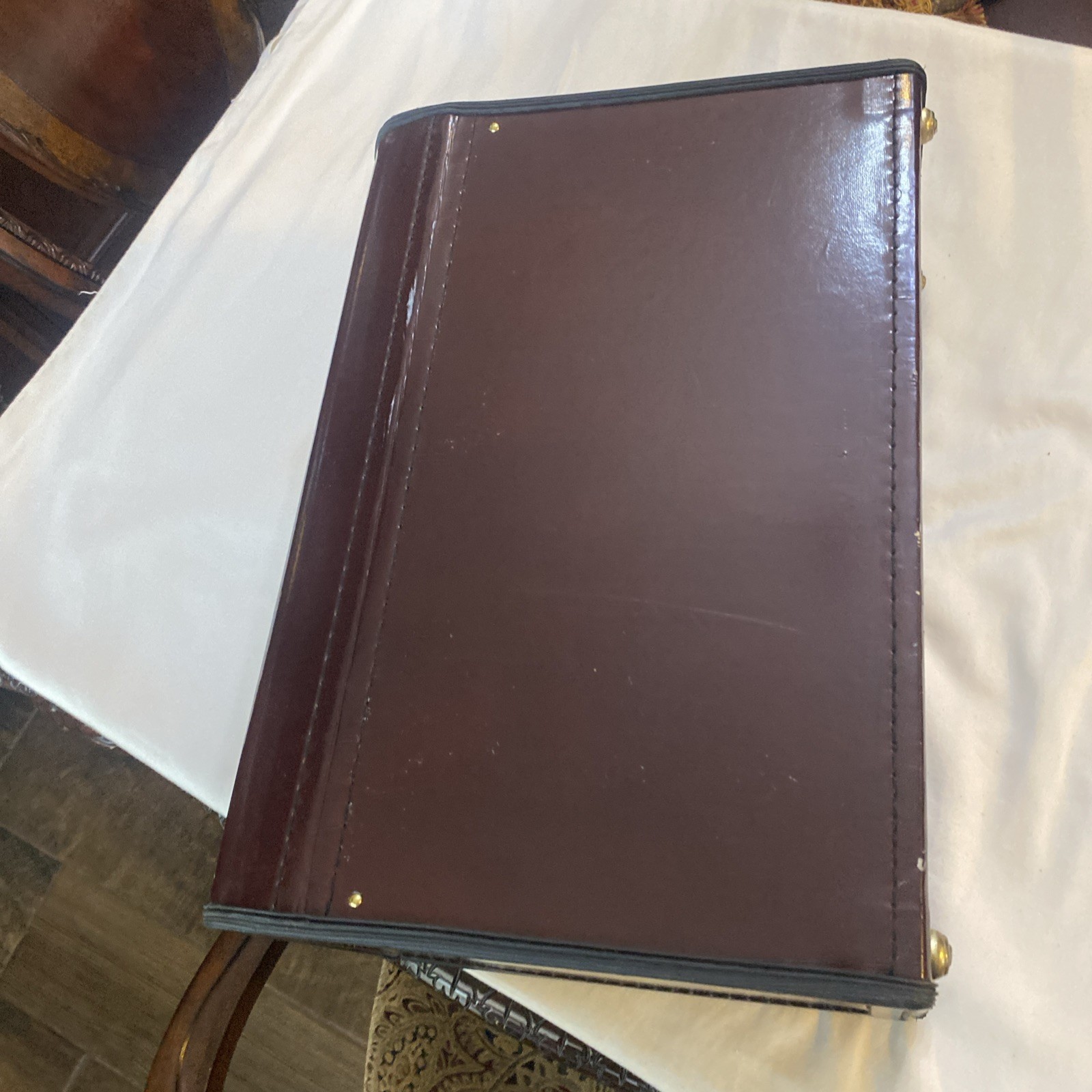 Vintage Business Class Burgundy Hard Shell Attache Briefcase Combination Lock