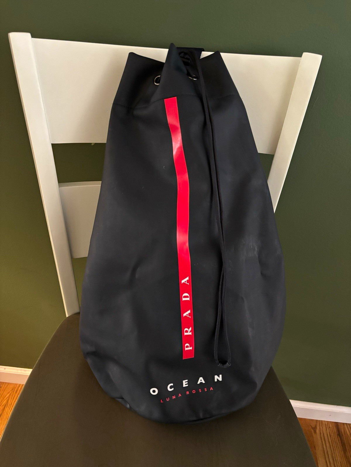 Rare Prada Luna Rossa Ocean Drawstring Gym Bag