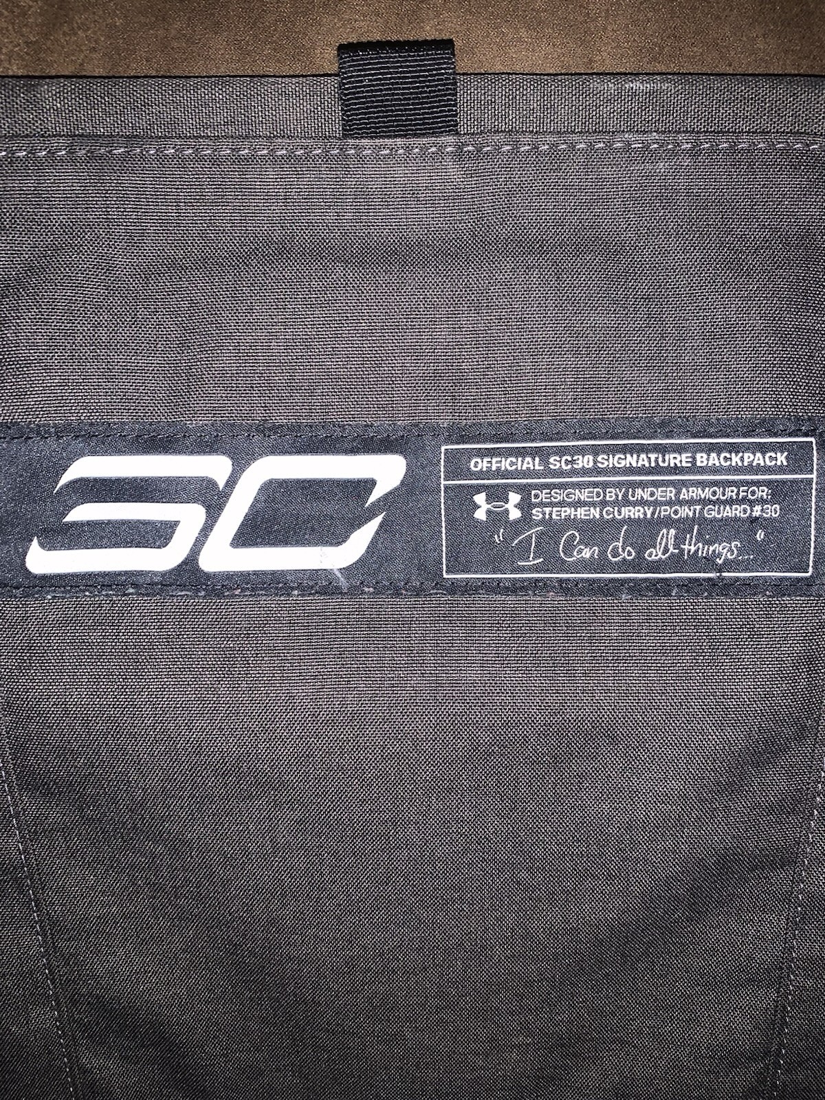 Under Armour Steph Curry Player’s Bag Backpack SC30 Signature Rolltop Black/Grey