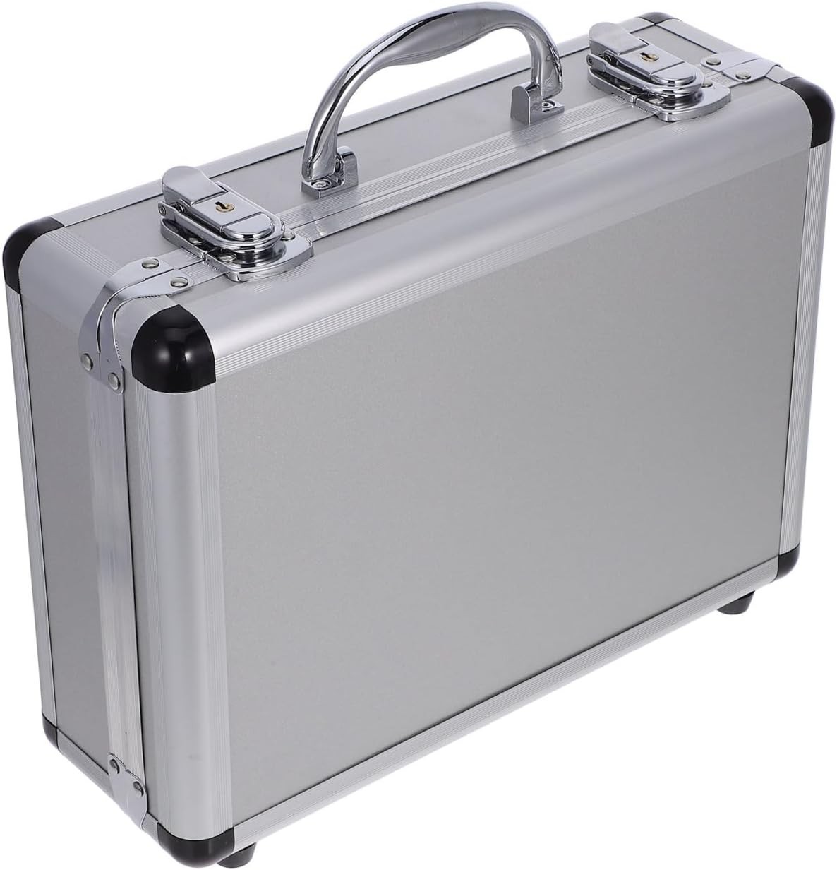 12.5in Silver Aluminum Locking Briefcase Hard