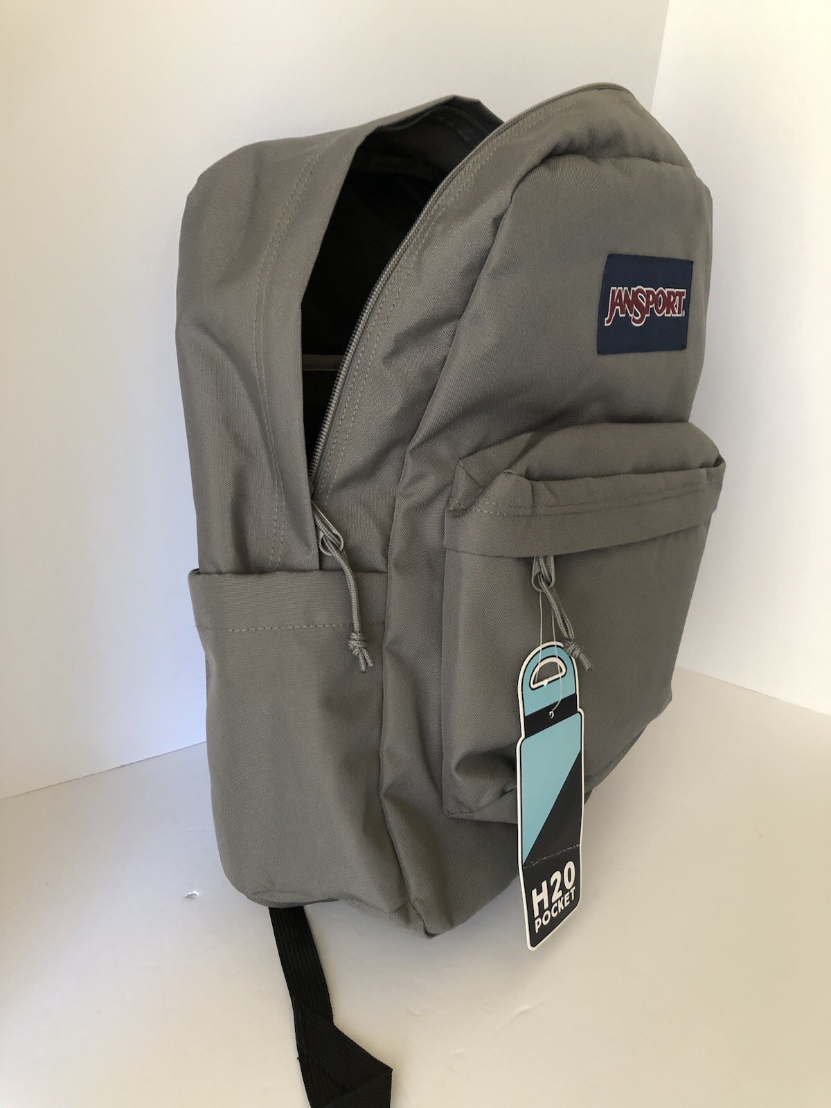 NWT JanSport Super Break Plus Graphite Grey Backpack 42cmx32cmx14cm
