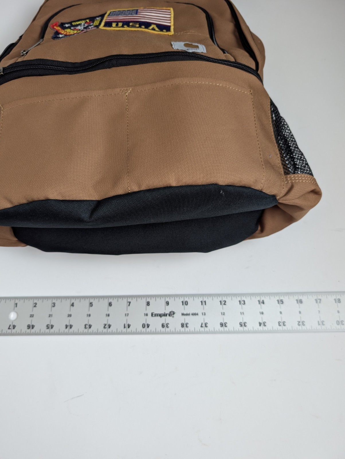 Carhartt Custom 2-in-1 Cooler Backpack – Brown Canvas with Military Patches