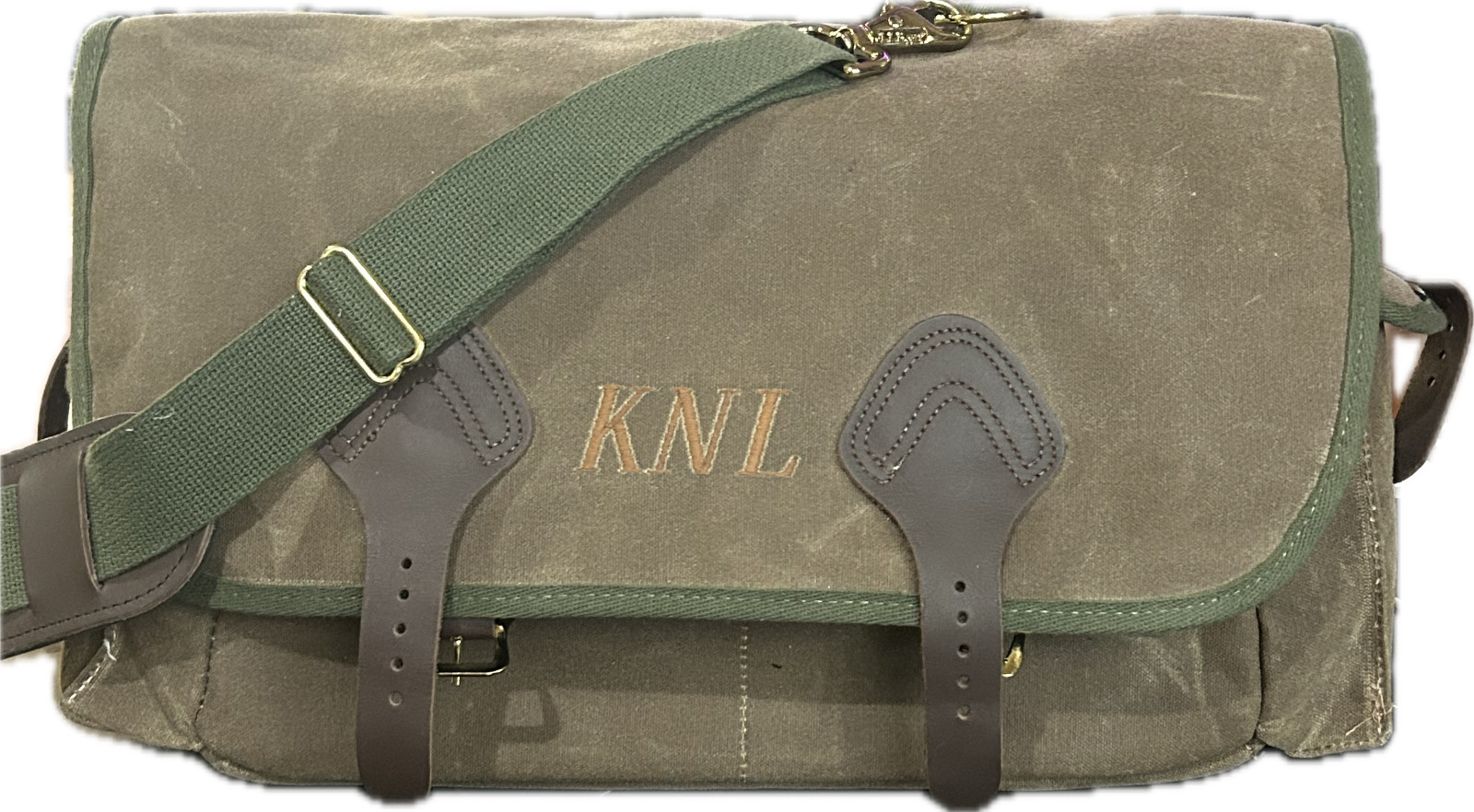 Vintage L.L. Bean Waxed Canvas Messenger Bag Field Bag EUC