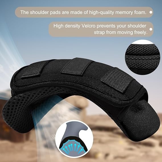 2-Pack Universal Wide Shoulder Pad, Thick Cushion, Bag, Luggage, Backpack