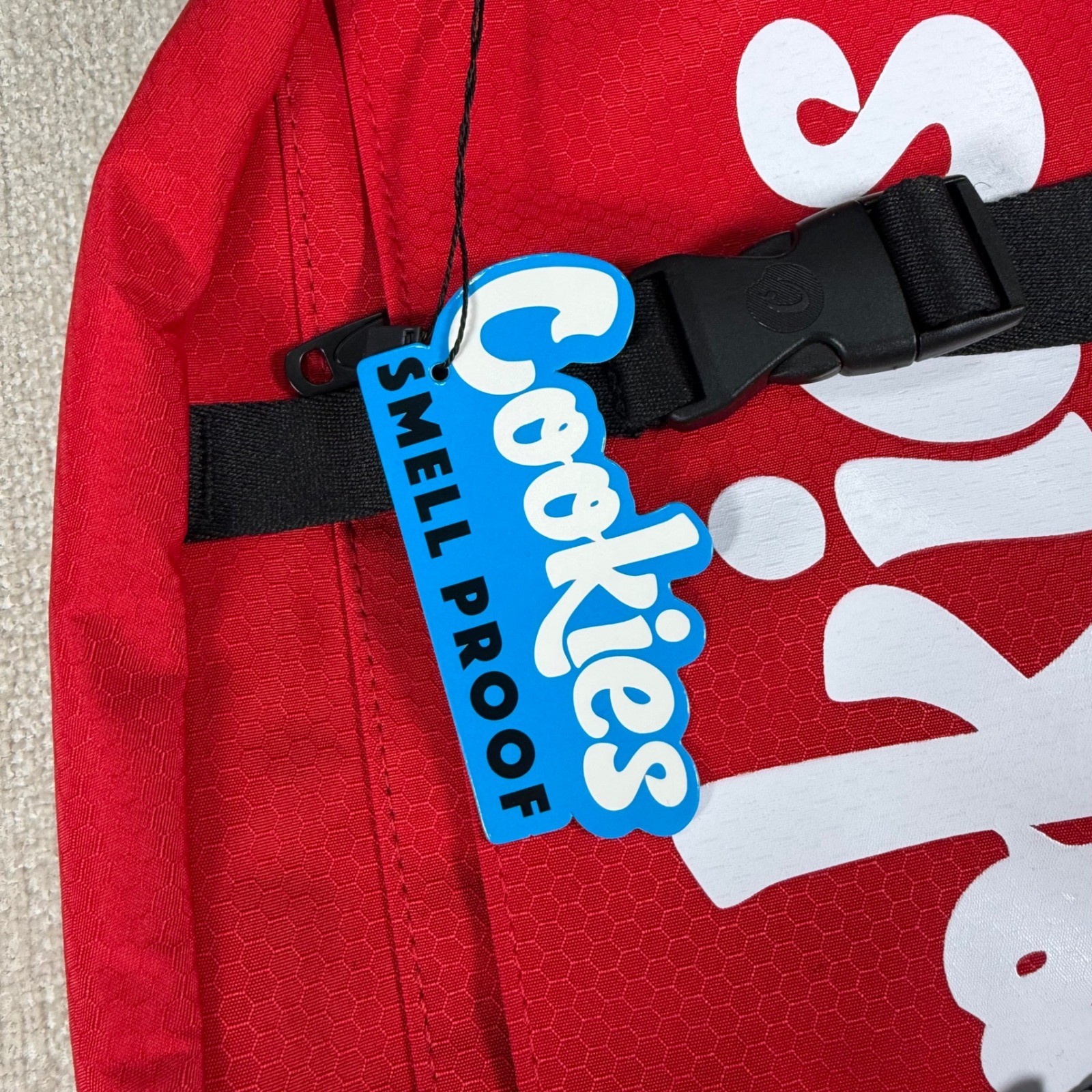 Cookies Smell Proof Red Honeycomb Ripstop Backpack Laptop Bag Streetwear NEW