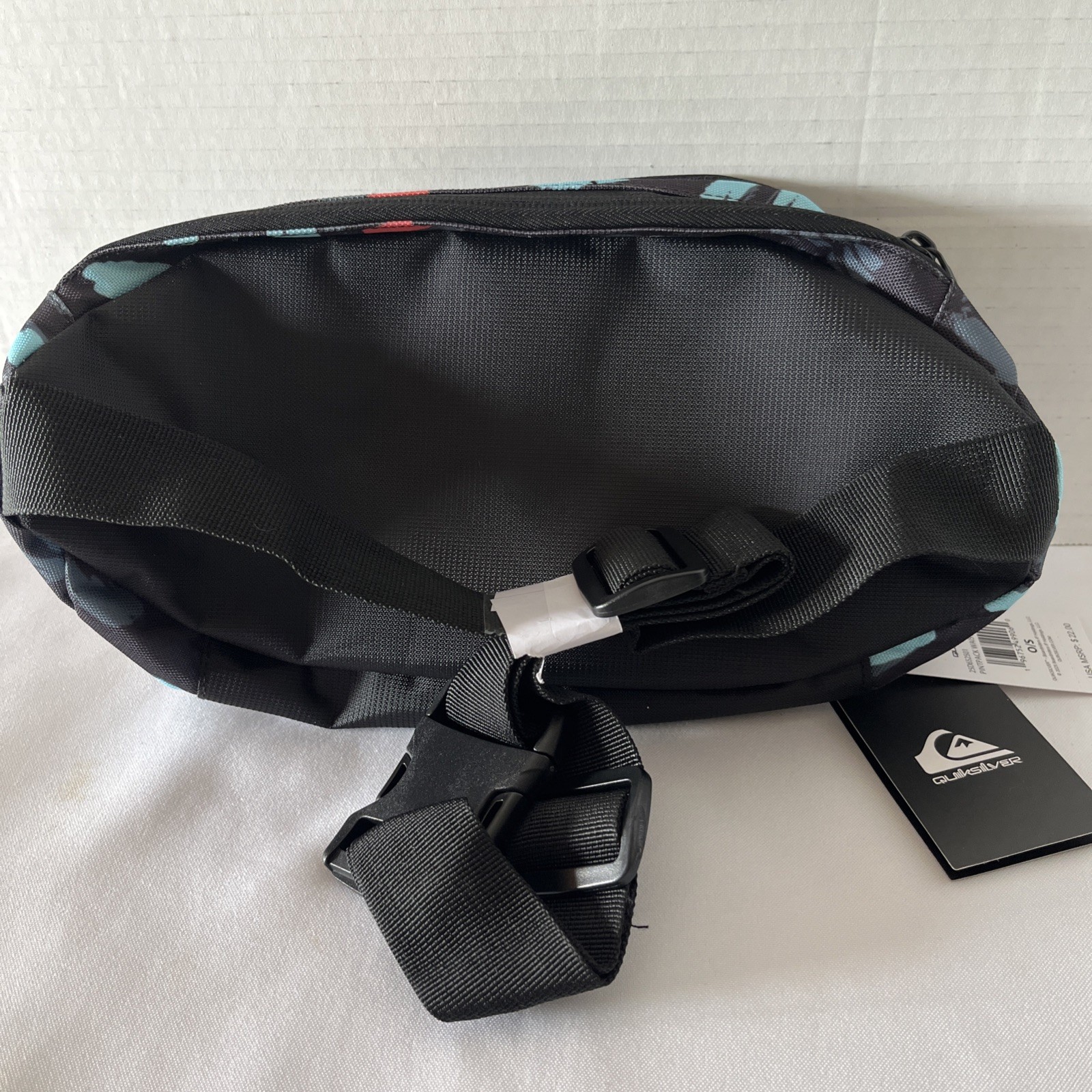 Quiksilver Mens Adjustable Pintpack Waist Pack – Woodland Abstract Sea Spray New
