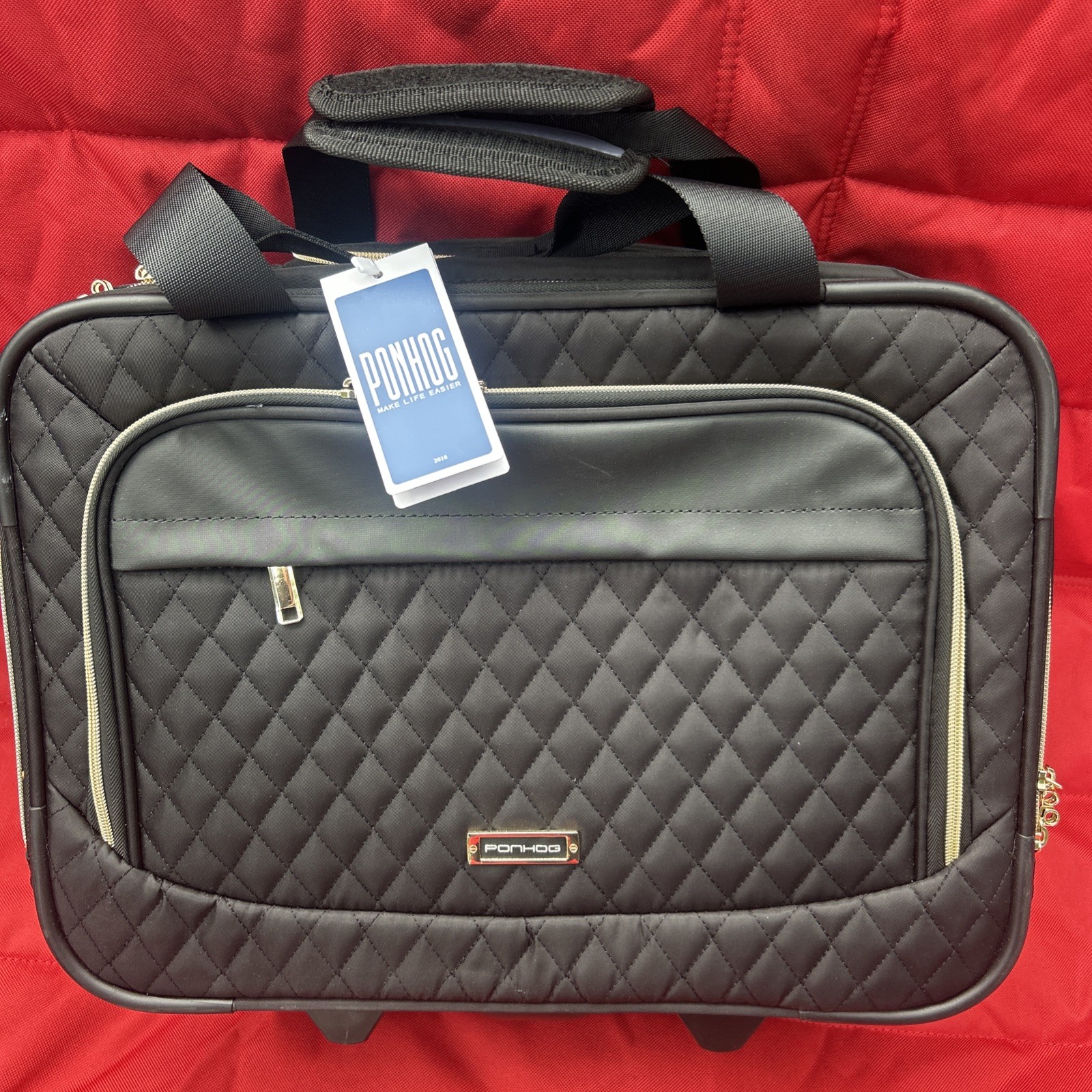 Ponhog Rolling Laptop Bag, 15.6 Inch Rolling Briefcase for Women with Wheels,…
