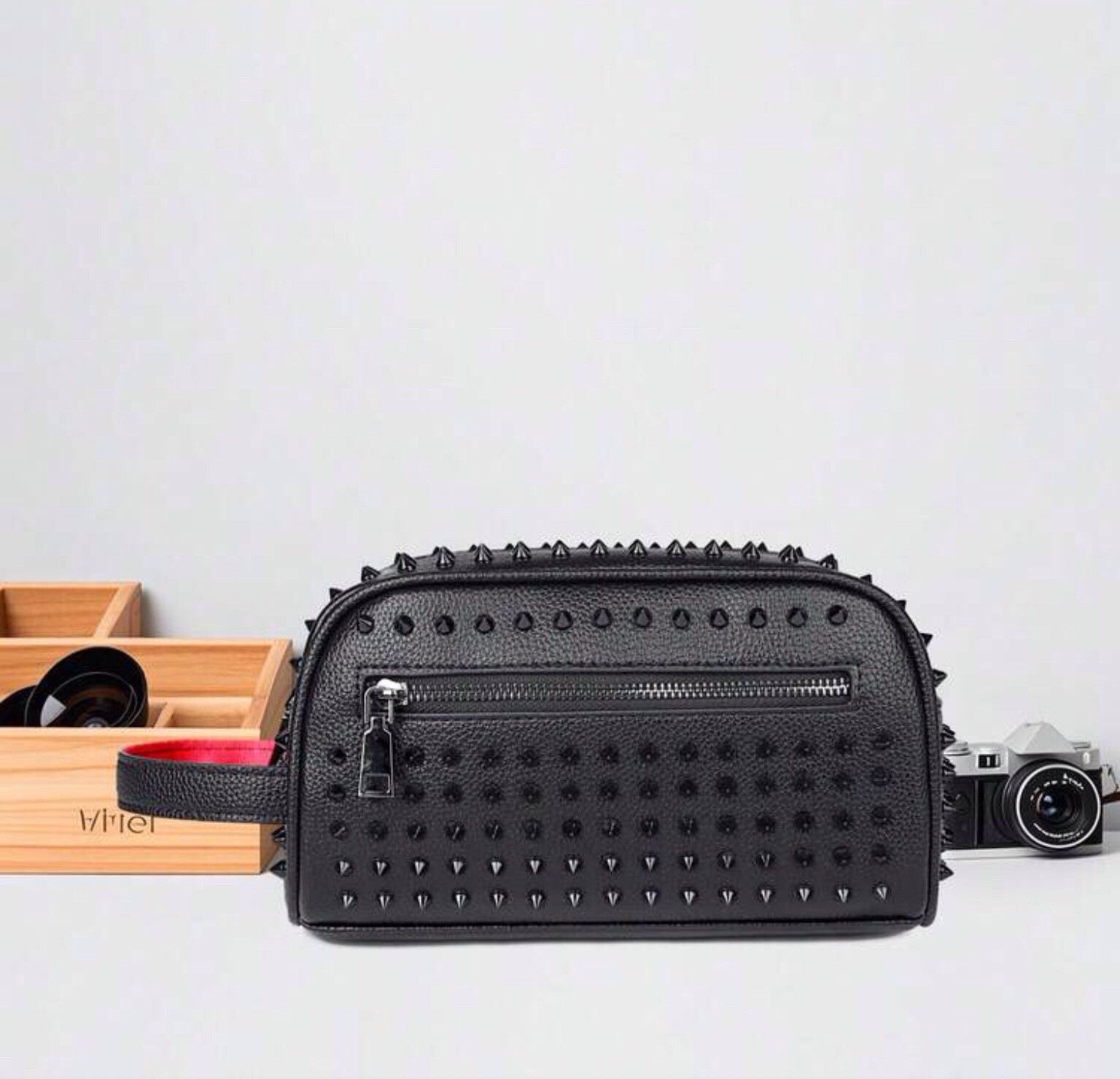 Men’s Small Capacity Rivet Studded Crossbody Bag