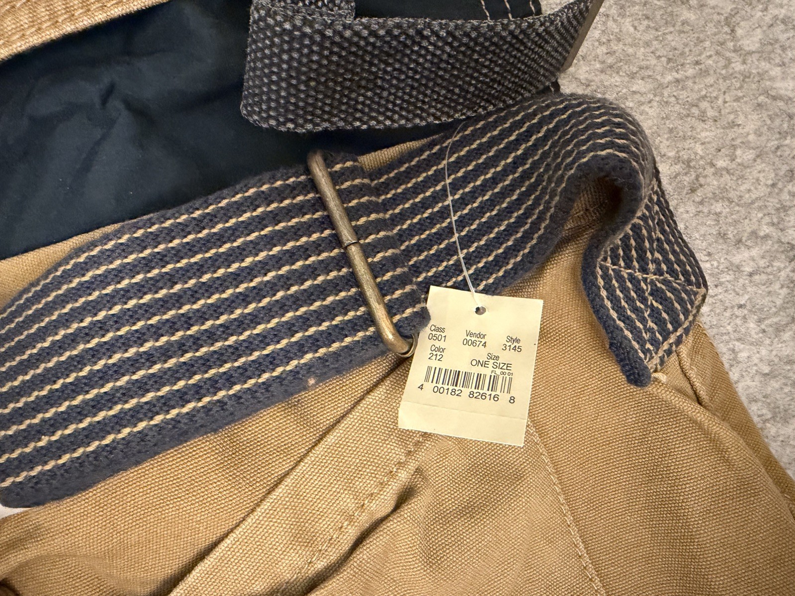 American Eagle Outfitters Y2K Canvas Messenger Bag Army Khaki Vintage Utility