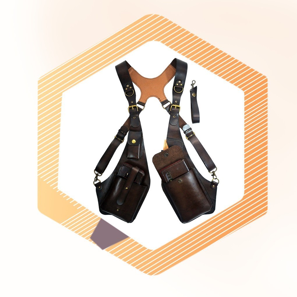 Mens Adjustable Anti-Theft Underarm Shoulder Bag PU Leather Wallet Holster Bag