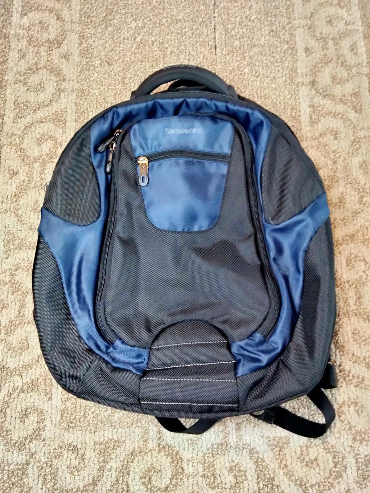 Samsonite Tectonic Laptop Backpack Black and Blue Medium