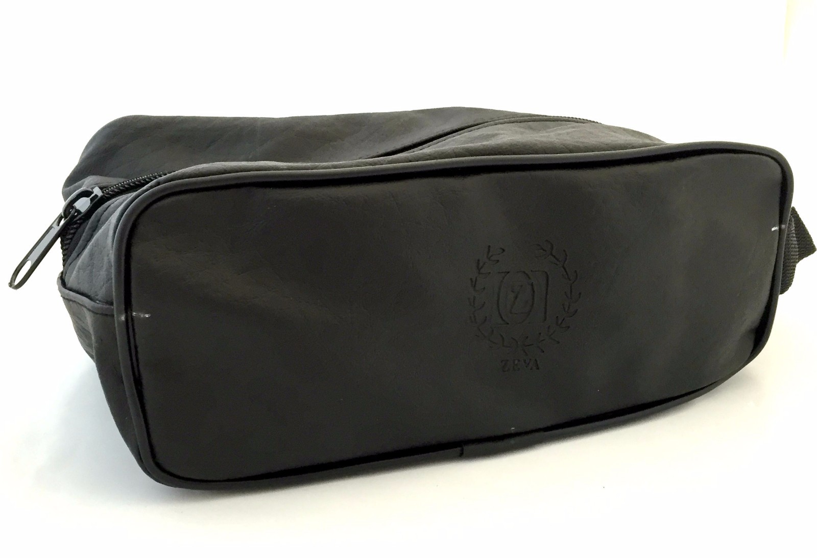 Men’s Shaving Toiletry Protective Travel Bag Synthetic Leather Big Size Black