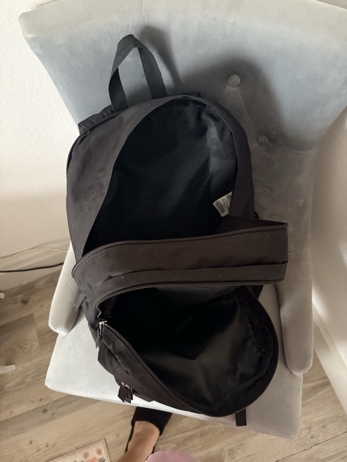 JanSport Big Student Laptop Backpack 34L Black Go Big or Go Home 15 Inch Sleeve
