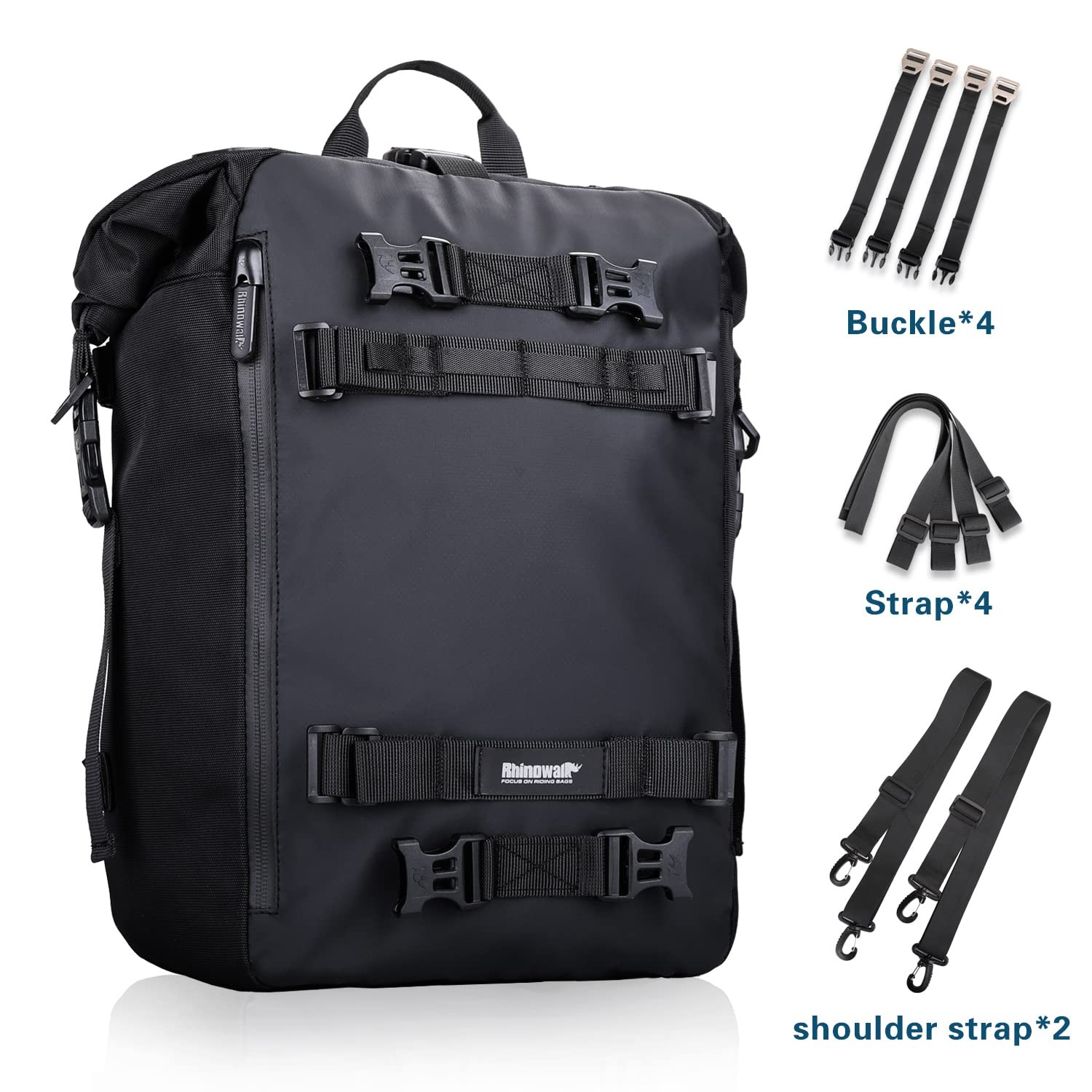 Waterproof Motorcycle Tail Bag 20L Motorbike Rear Rack Storage Bag Saddle Pan
