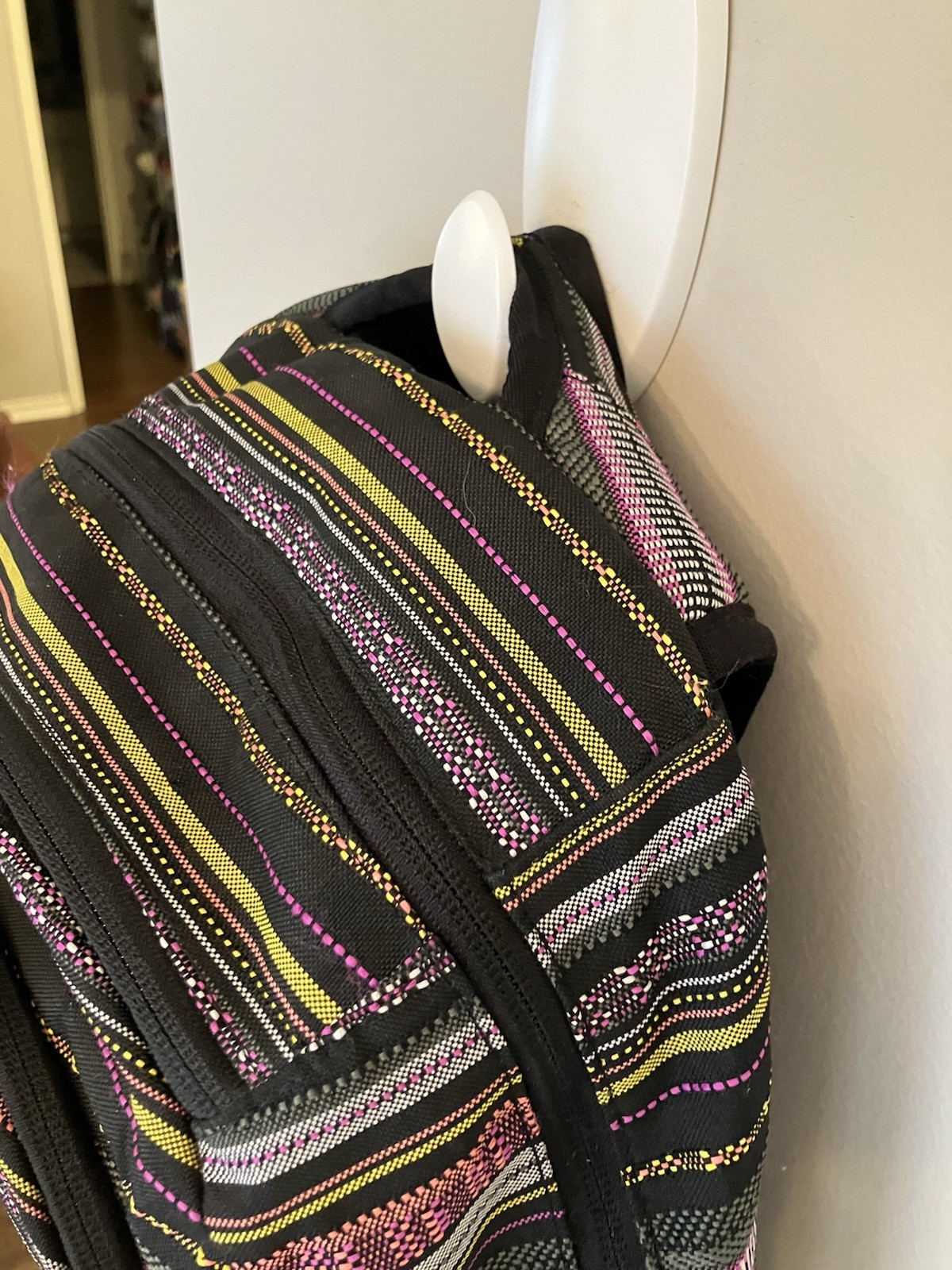 Dakine Striped Backpack Black Pink Yellow School Travel Laptop Bag Unisex