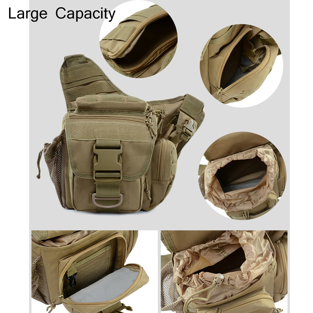 Tactical Sling Bag Military Shoulder Bag Pack Cross-body Backpack for Fishing US