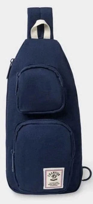 Champion Canvas Crossbody Shoulder Sling Bag – Navy Blue