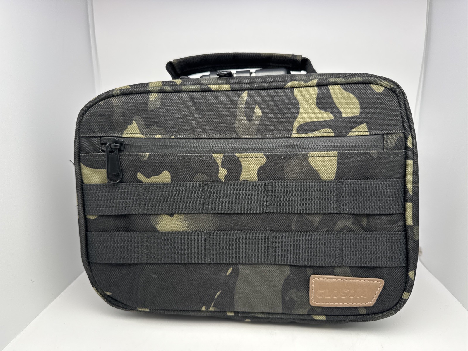 GLOSOM Pro Smell Proof Bag Large Size with Carbon Fiber, Combination Lock, CAMO