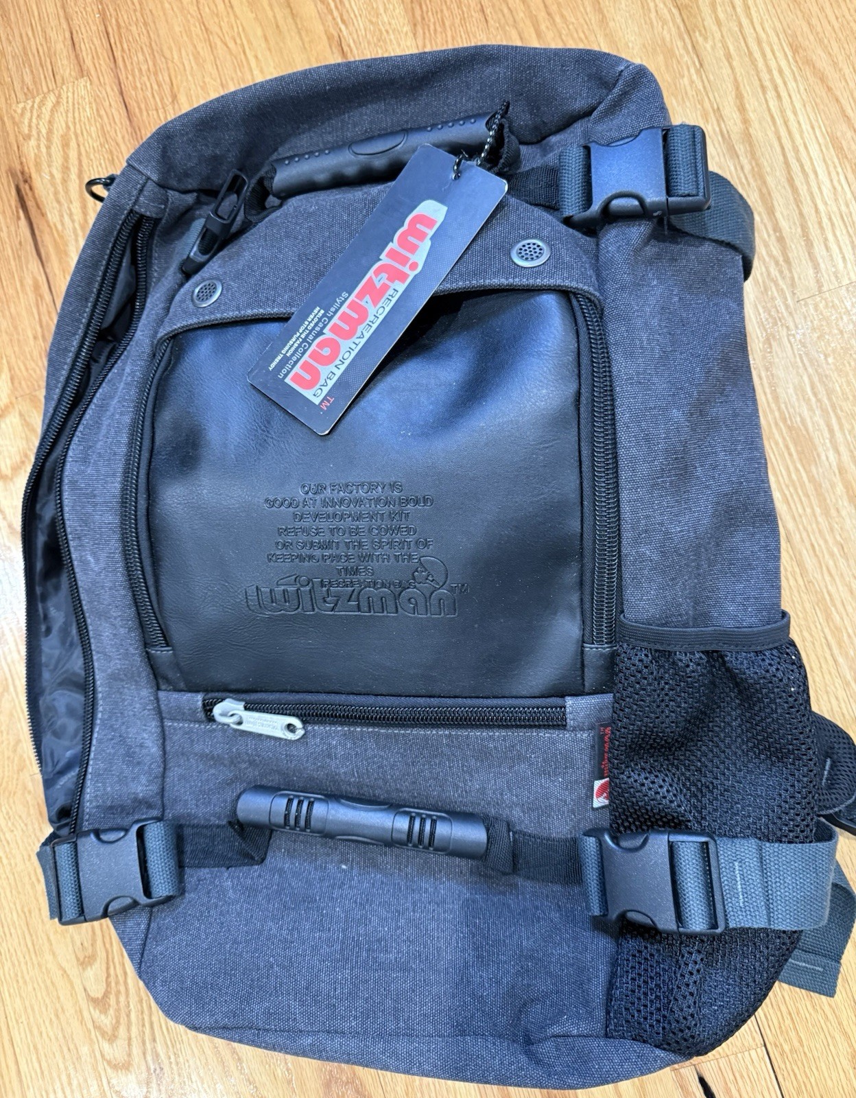 WITZMAN Canvas Backpack Vintage Travel Backpack Hiking Luggage Rucksack Laptop