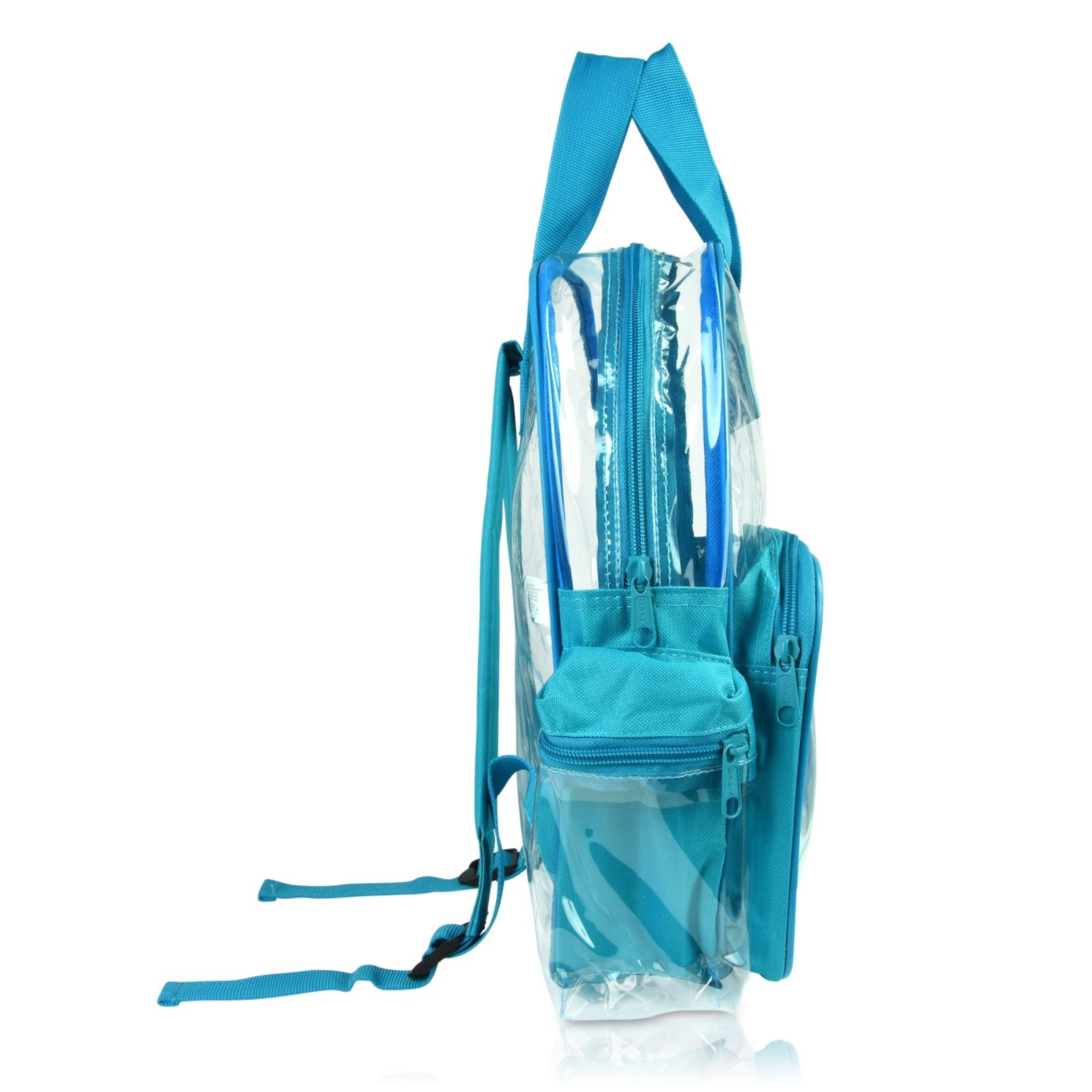 DALIX Clear Backpack Transparent School Bag in Teal Small Size For Kids